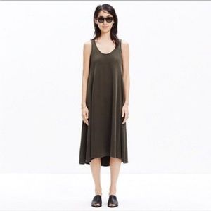 Madewell Olive Swing Tank Dress